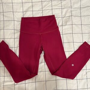 Lululemon Womens Wunder Train High-Rise Tight 25” in Pomegranate